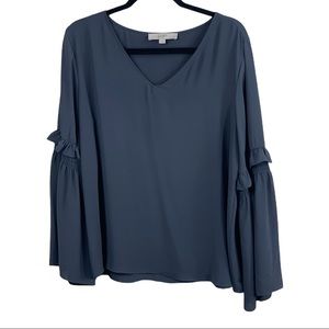 Loft Grey Long sleeves blouse size L